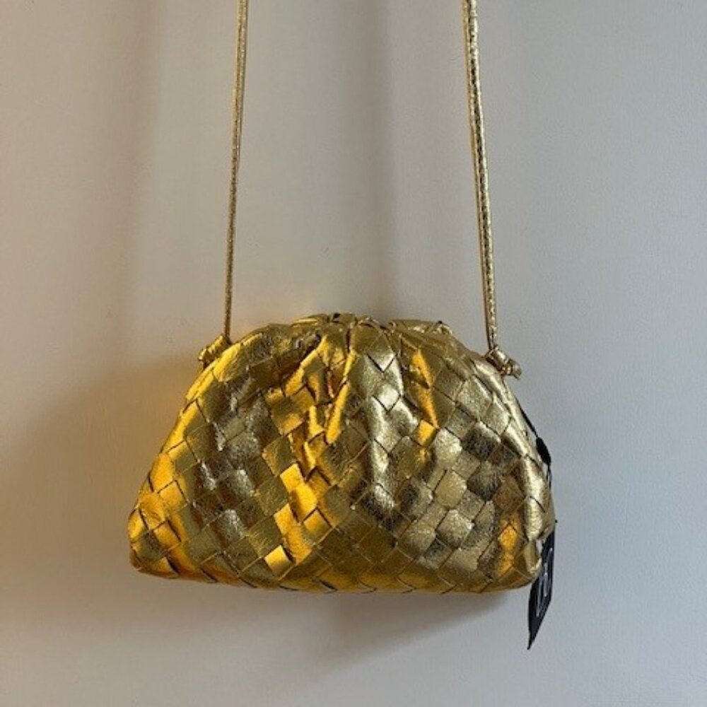 Metallic Gold Crossbody Pouch - Picture 2 of 15